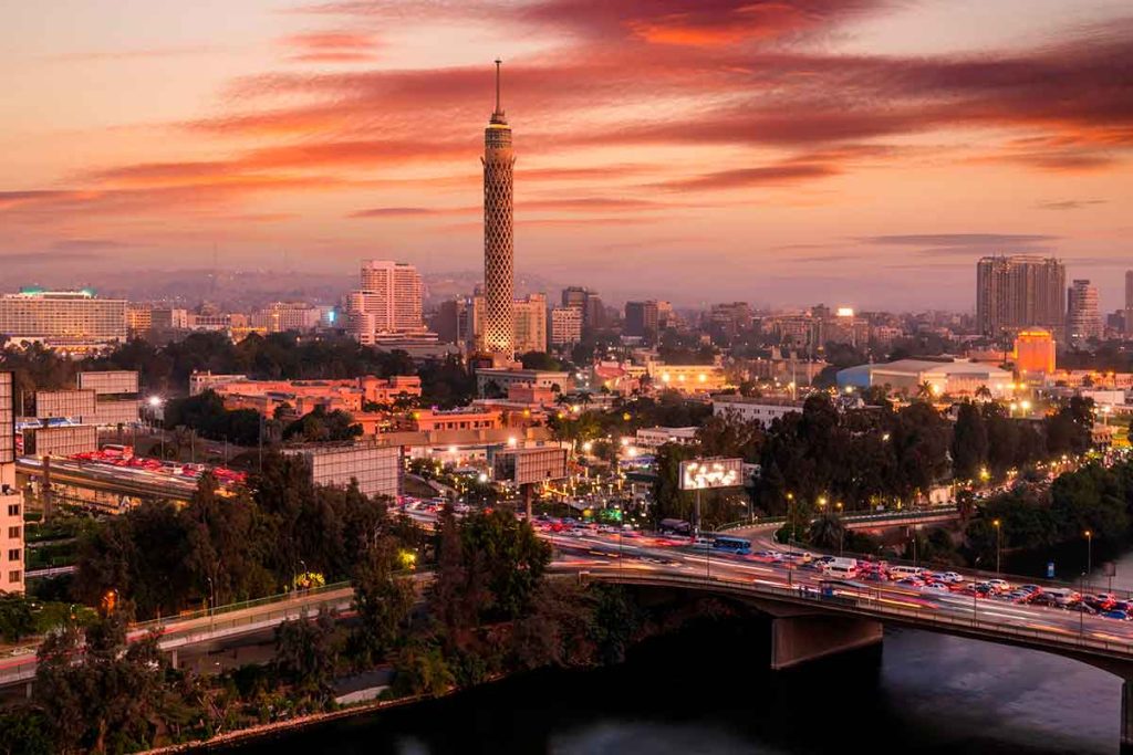 Itinerário do circuito do pôr do sol no Cairo