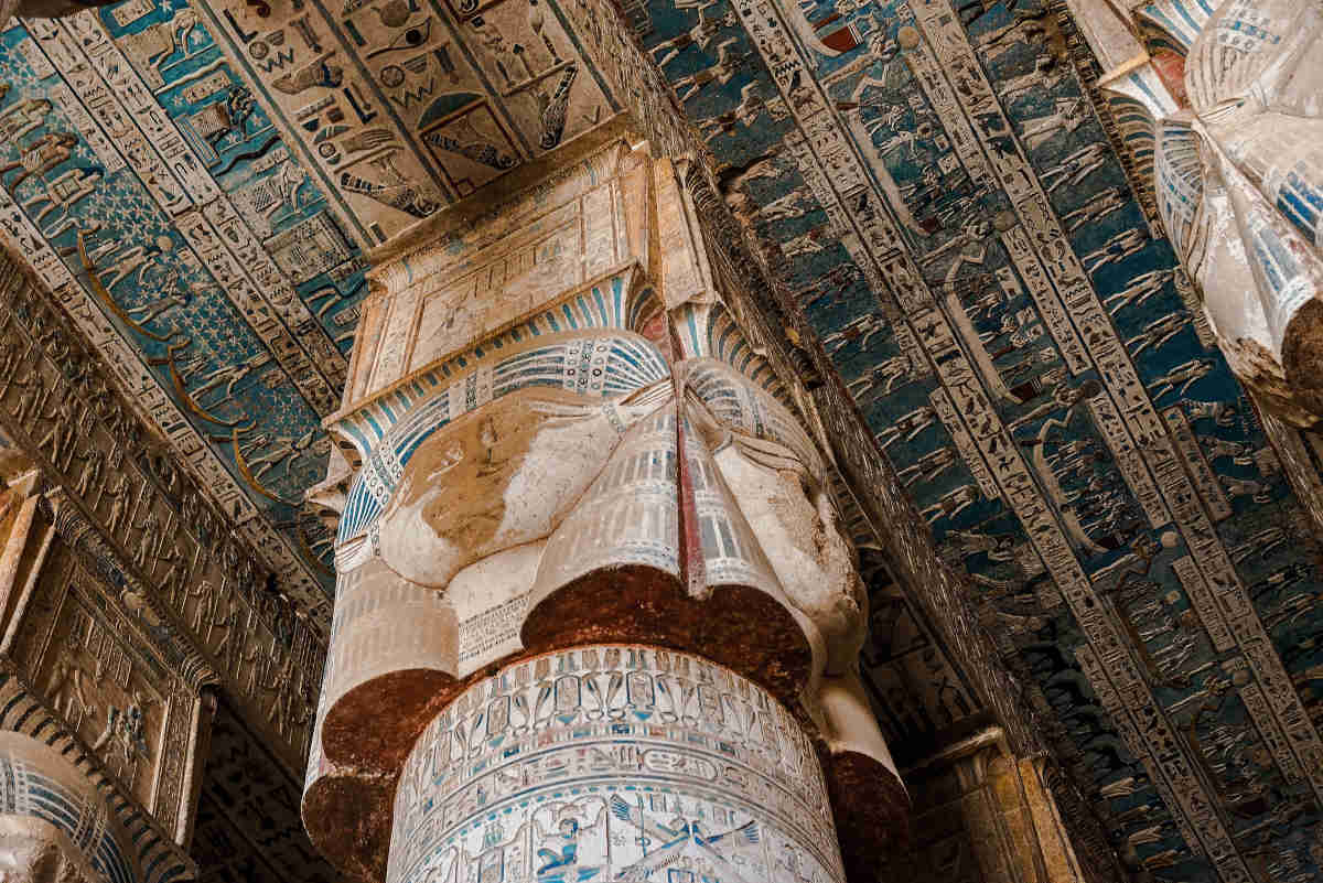 Colors in the temples of Ancient Egypt